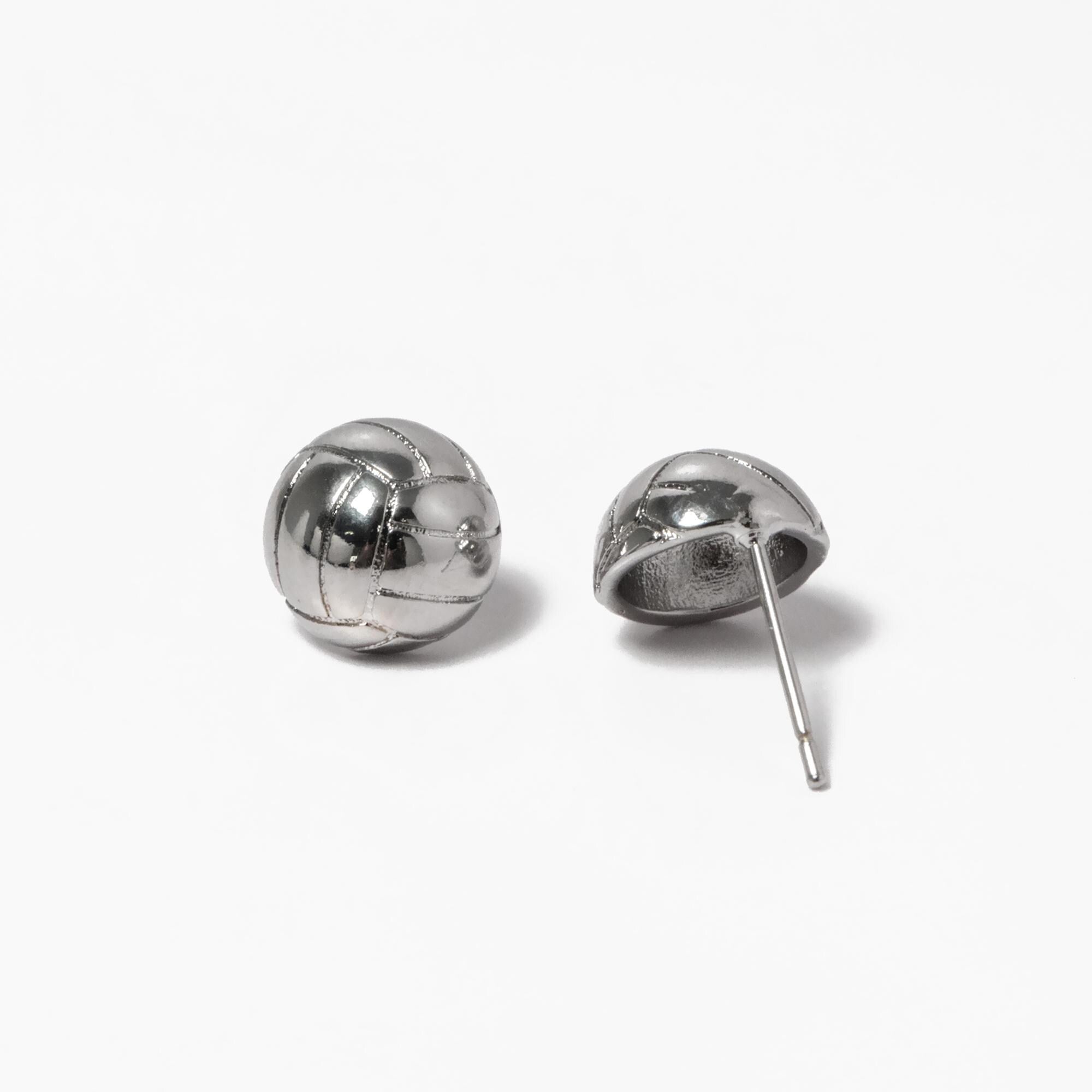 10pcs Gold/ Silver Tone Round Earrings, 18K Gold/ Rhodium plated Brass, Geometric Stud Earrings (GB-4561)